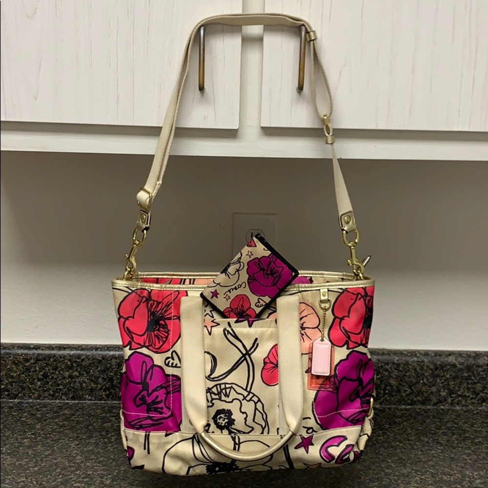 Coach Poppy Shoulder Bag and Matching Wallet
